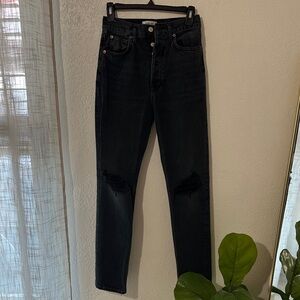 Agolde Women's Black High Rise Jeans
